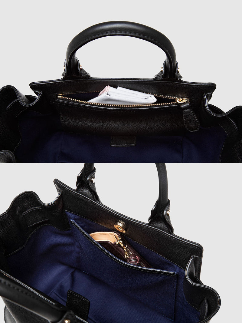 Steerhide (Medium Grain Leather) Editor Bloom Tote in Ecru Made in Japan