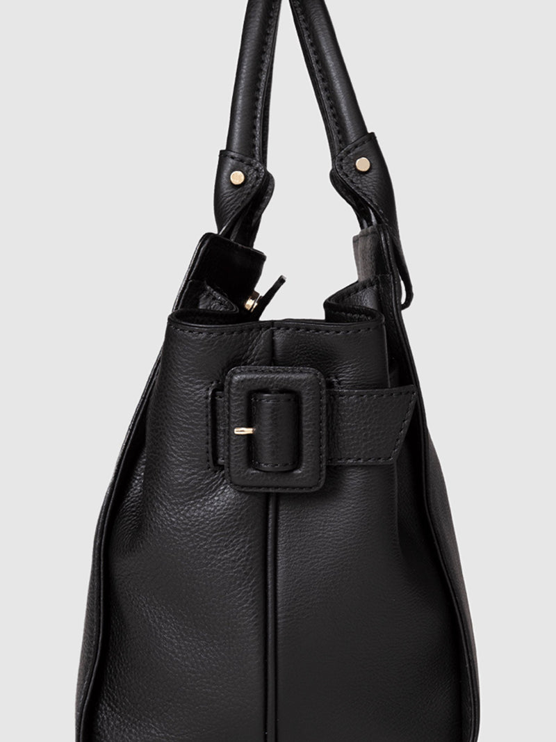 Steerhide (Medium Grain Leather) Editor Bloom Tote in Ecru Made in Japan