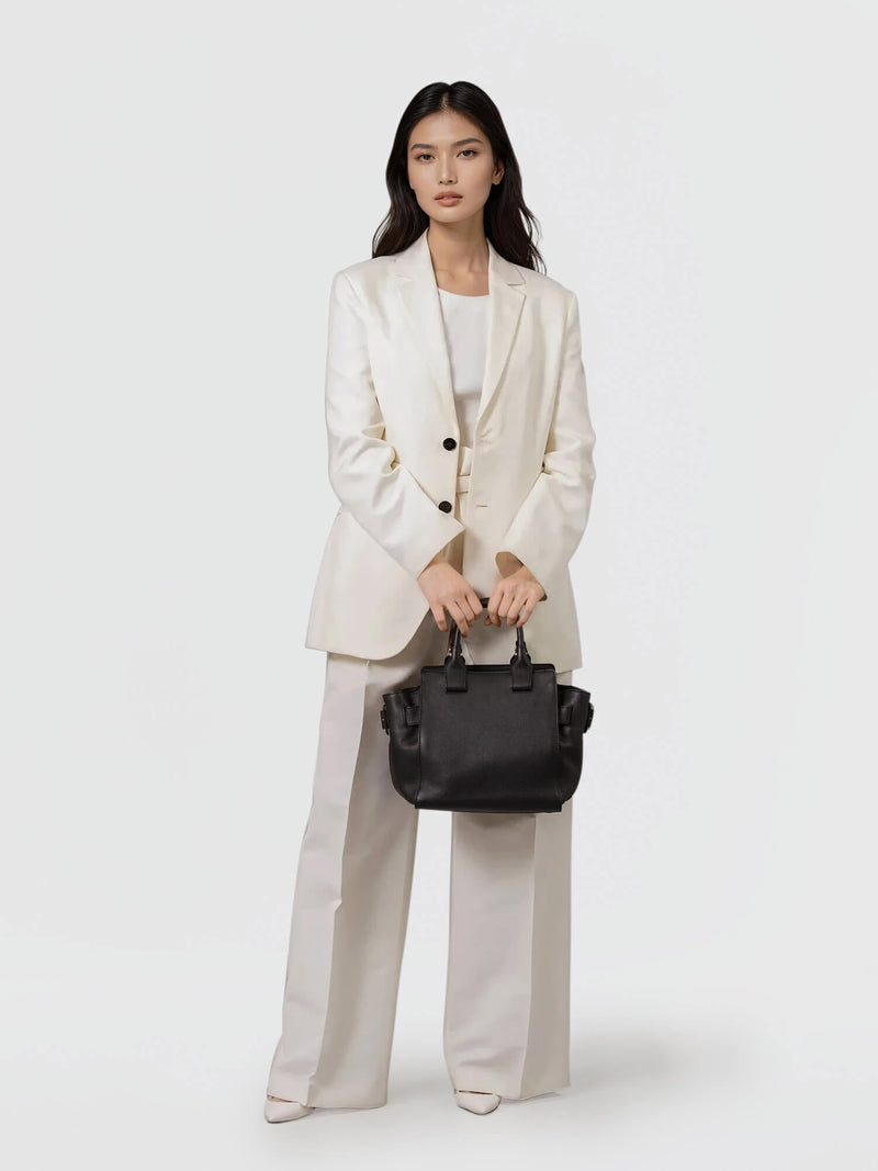 Steerhide (Medium Grain Leather) Editor Bloom Tote in Red Clay Made in Japan