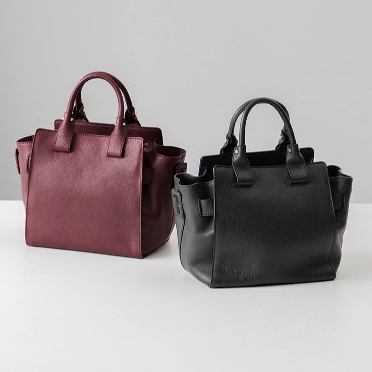 Steerhide  Editor Bloom Tote in Rose Taupe Made in Japan