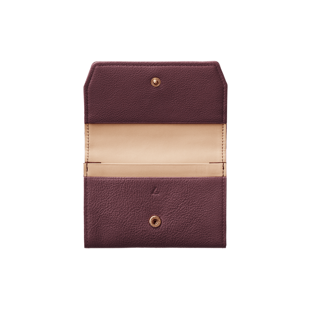 Steerhide  Editor Card Case in Bordeaux Made in Japan