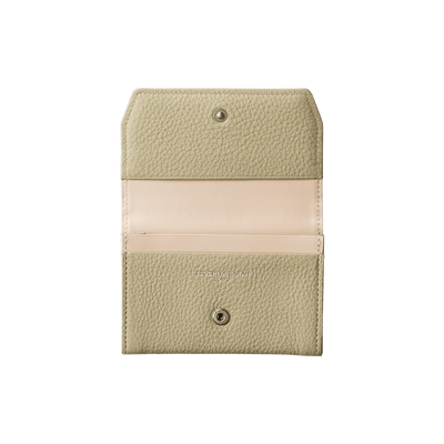 Steerhide (Medium Grain Leather) Editor Card Case in Ecru Made in Japan