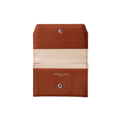 Steerhide (Medium Grain Leather) Editor Card Case in Red Clay Made in Japan