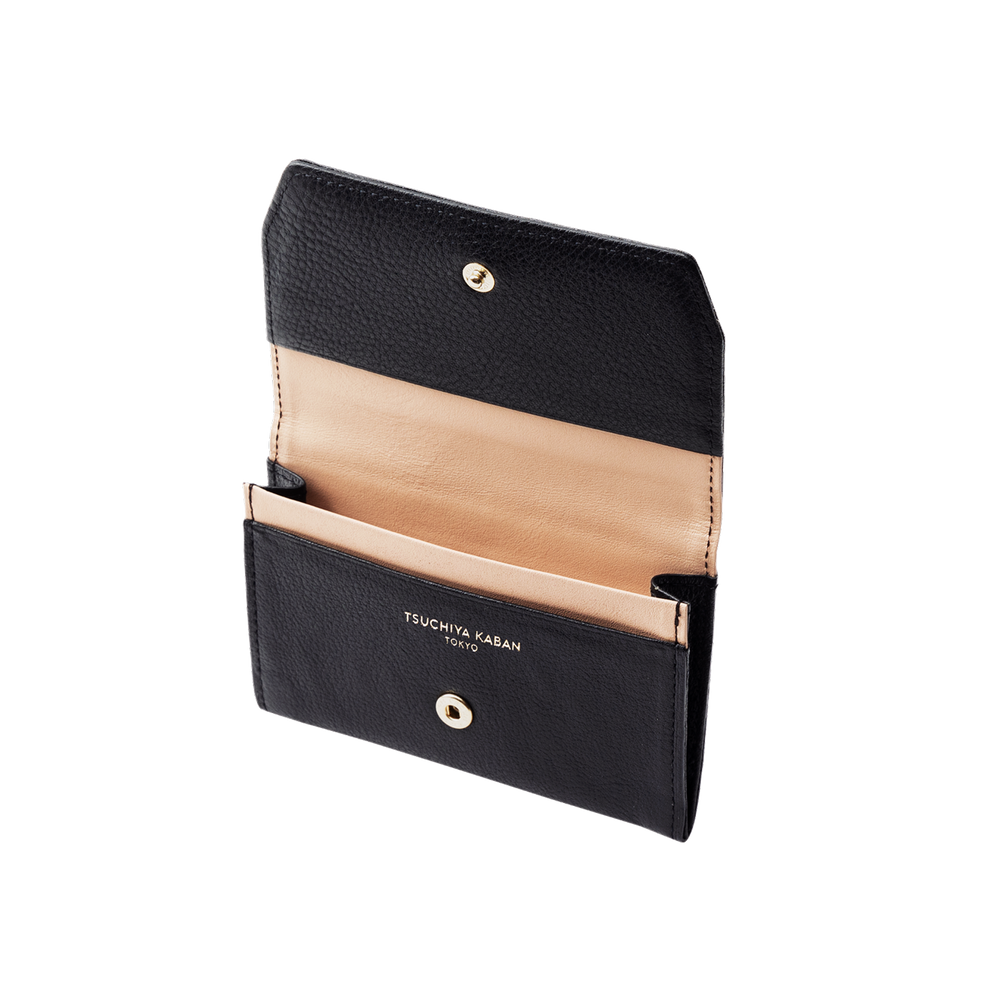 Steerhide (Medium Grain Leather) Editor Card Case in Red Clay Made in Japan