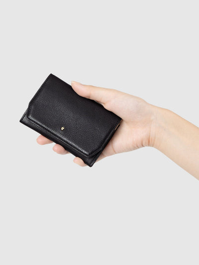 Steerhide  Editor Card Case in Black Made in Japan