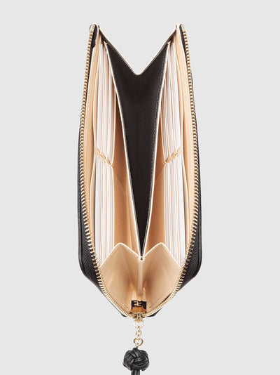 Steerhide (Medium Grain Leather) Editor Zip Long Wallet in Red Clay Made in Japan