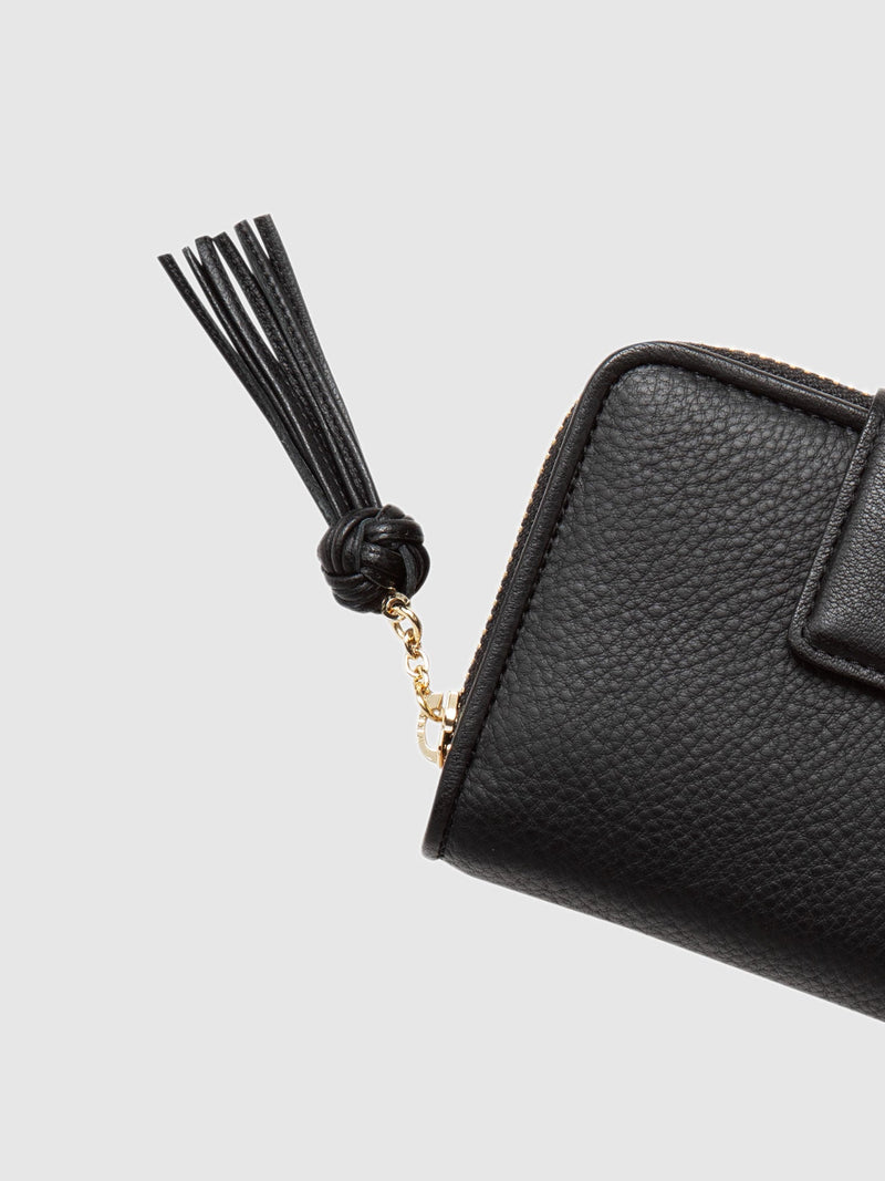 Steerhide (Medium Grain Leather) Editor Zip Medium Wallet in Ecru Made in Japan