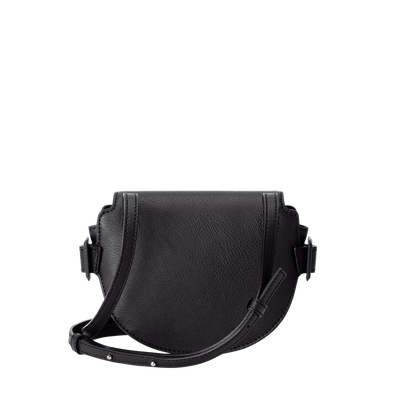 Steerhide (Medium Grain Leather) Editor Mini Round Crossbody in Ecru Made in Japan