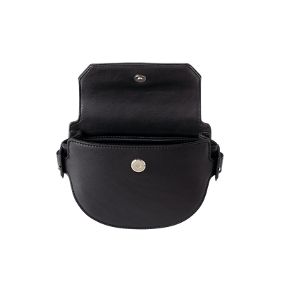 Steerhide  Editor Mini Round Crossbody in Gray Made in Japan