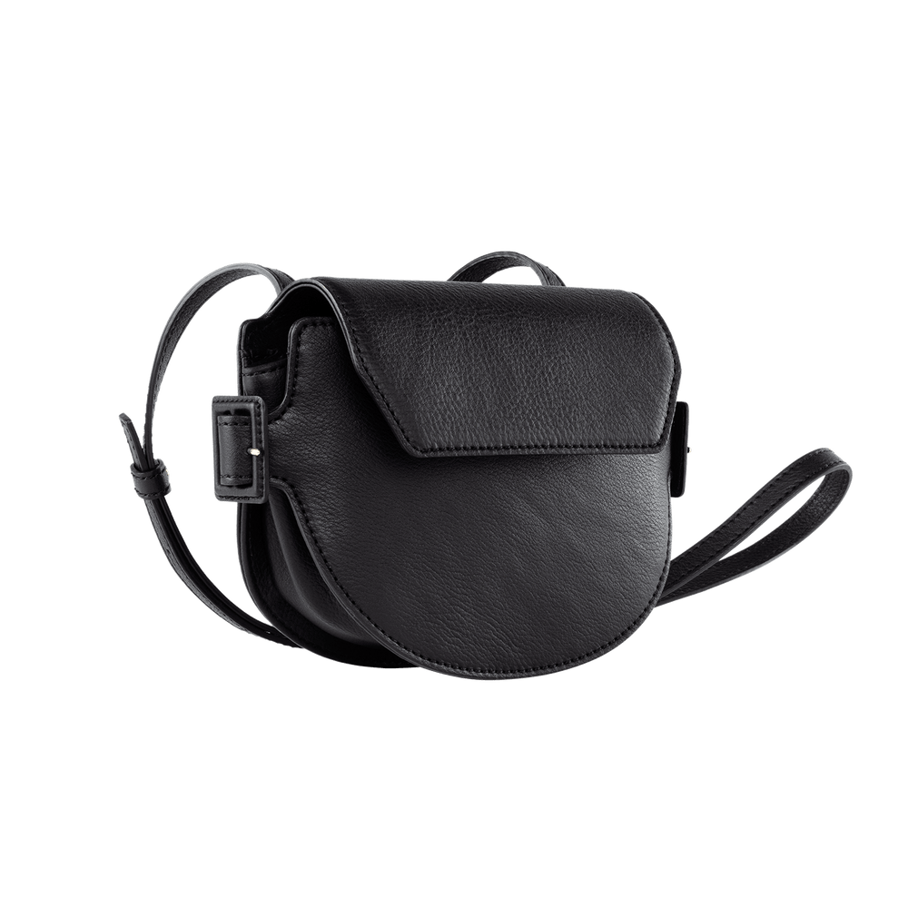 Steerhide  Editor Mini Round Crossbody in Gray Made in Japan