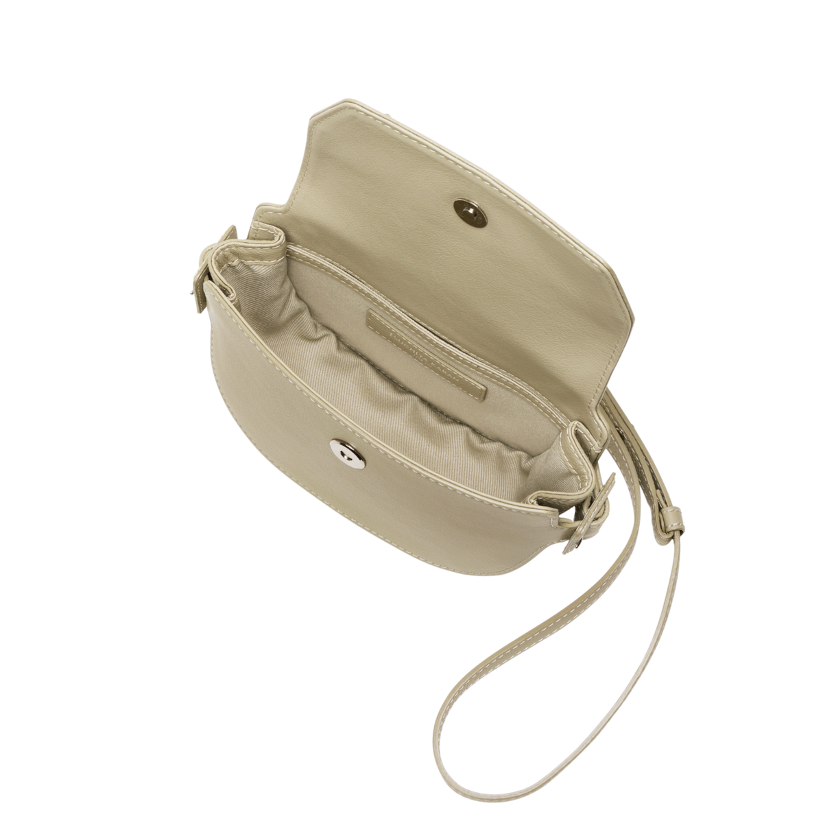 Steerhide (Medium Grain Leather) Editor Mini Round Crossbody in Ecru Made in Japan