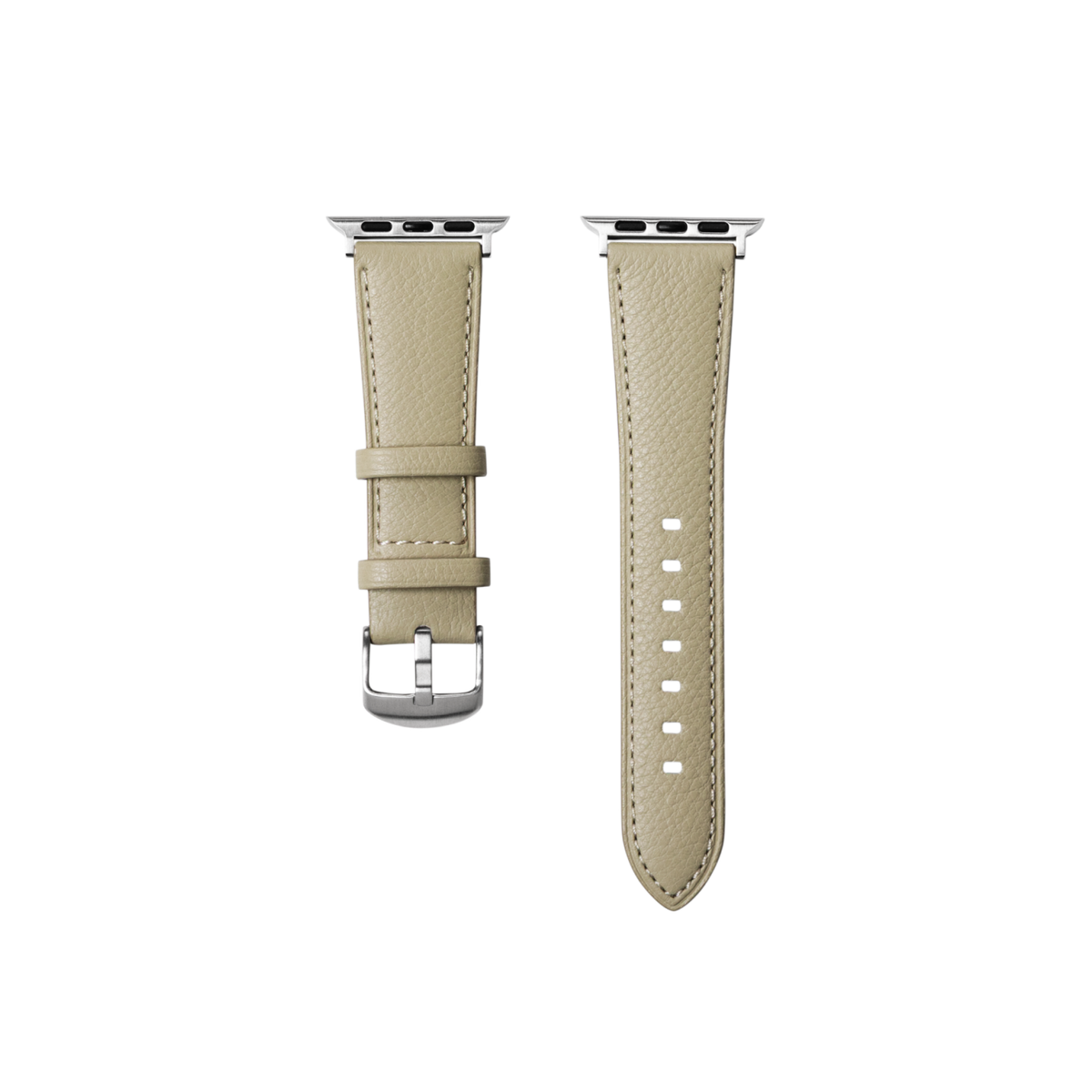 Steerhide (Medium Grain Leather) Editor Apple Watch Leather Band in Ecru Made in Japan