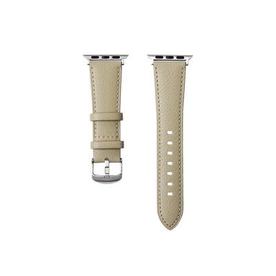 Steerhide (Medium Grain Leather) Editor Apple Watch Leather Band in Ecru Made in Japan