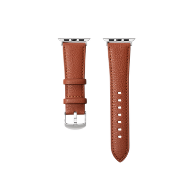 Steerhide (Medium Grain Leather) Editor Apple Watch Leather Band in Red Clay Made in Japan