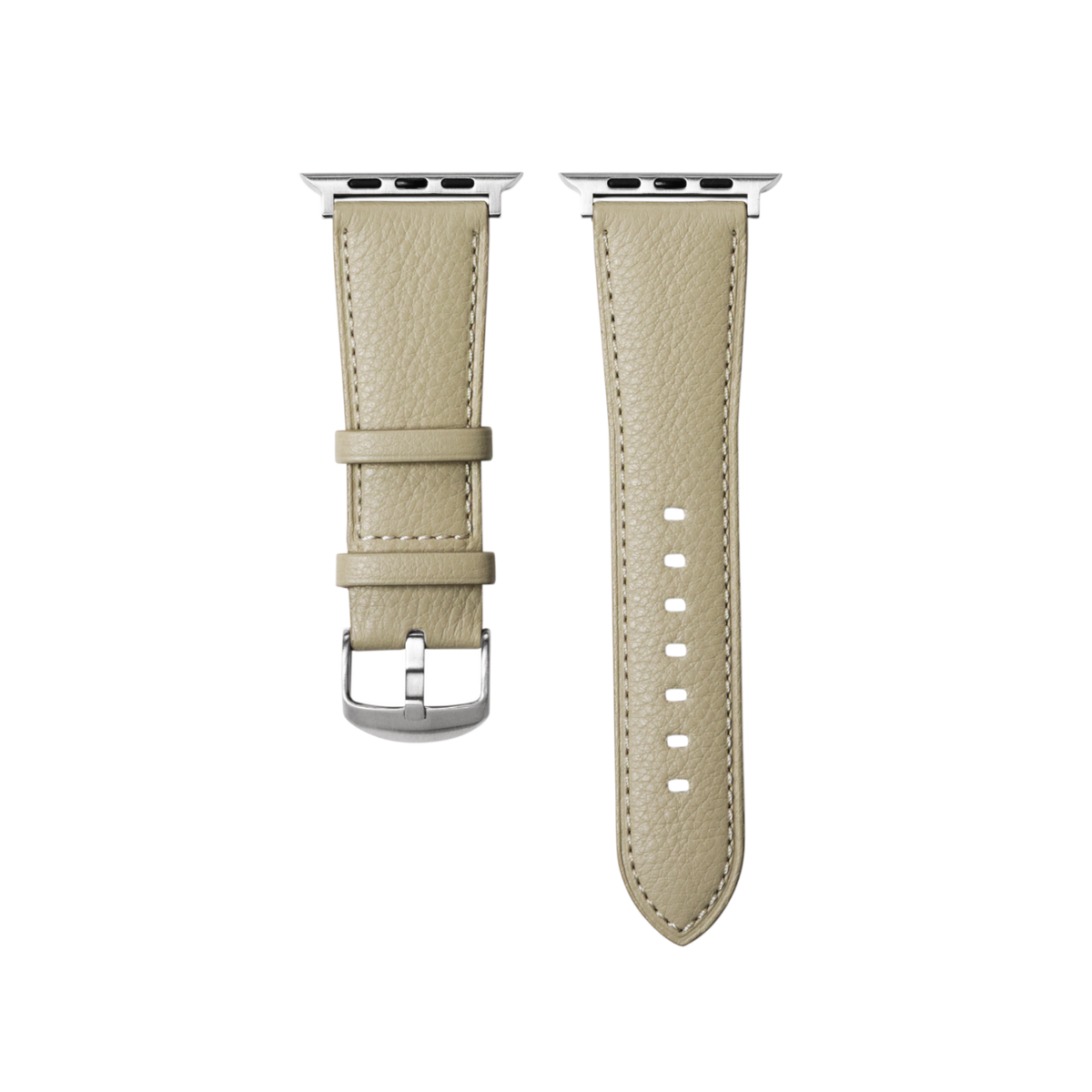 Steerhide (Medium Grain Leather) Editor Apple Watch Leather Band in Ecru Made in Japan