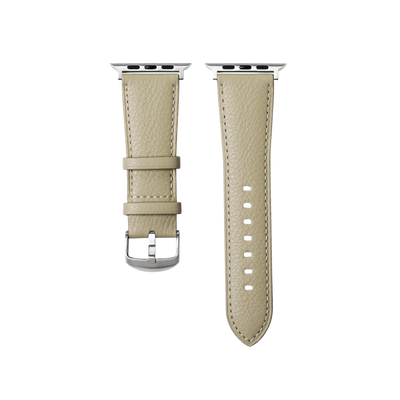 Steerhide (Medium Grain Leather) Editor Apple Watch Leather Band in Ecru Made in Japan