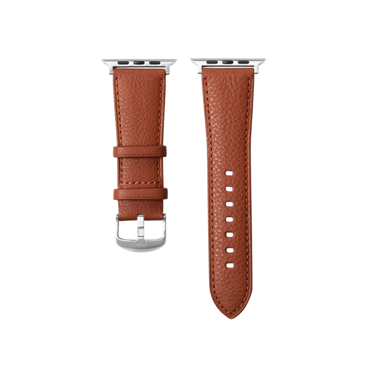 Steerhide (Medium Grain Leather) Editor Apple Watch Leather Band in Red Clay Made in Japan