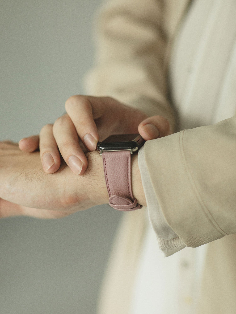 Steerhide  Editor Apple Watch Leather Band in Rose Taupe Made in Japan