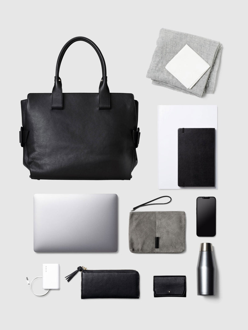 Steerhide (Medium Grain Leather) Editor Tote in Ecru Made in Japan