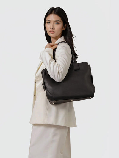 Steerhide (Medium Grain Leather) Editor Tote in Red Clay Made in Japan