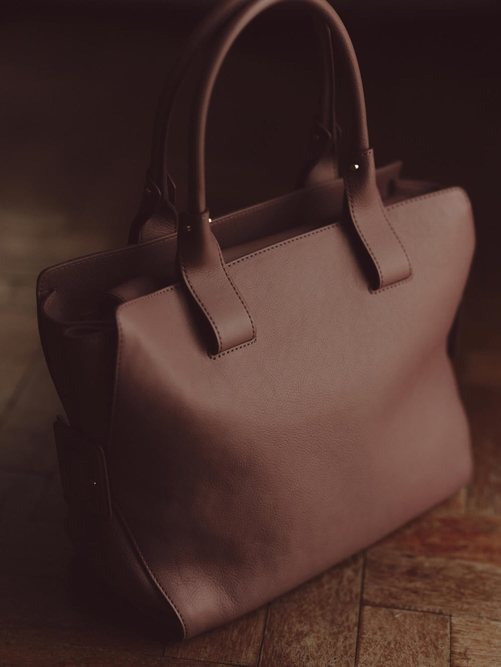 Steerhide  Editor Tote in Bordeaux Made in Japan