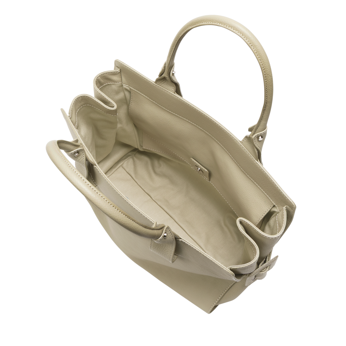 Steerhide (Medium Grain Leather) Editor Tote in Ecru Made in Japan