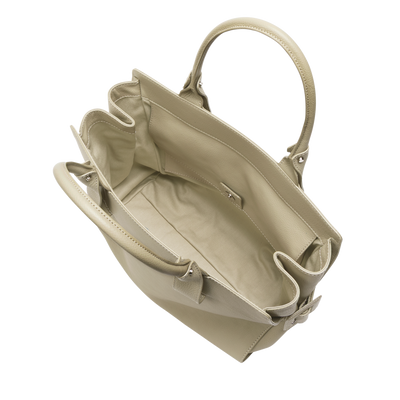 Steerhide (Medium Grain Leather) Editor Tote in Ecru Made in Japan