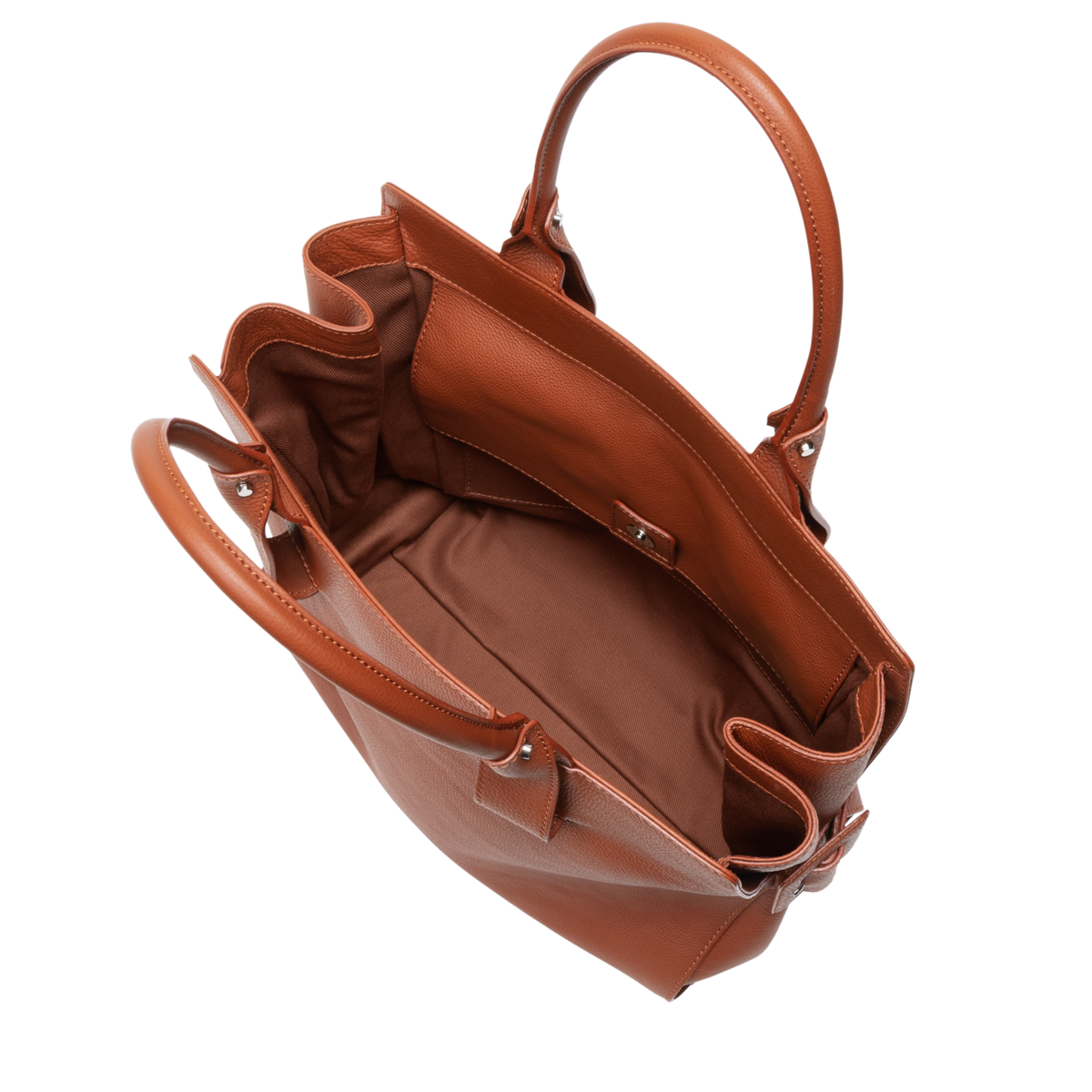 Steerhide (Medium Grain Leather) Editor Tote in Red Clay Made in Japan