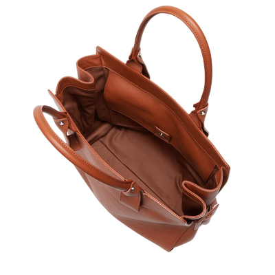 Steerhide (Medium Grain Leather) Editor Tote in Red Clay Made in Japan