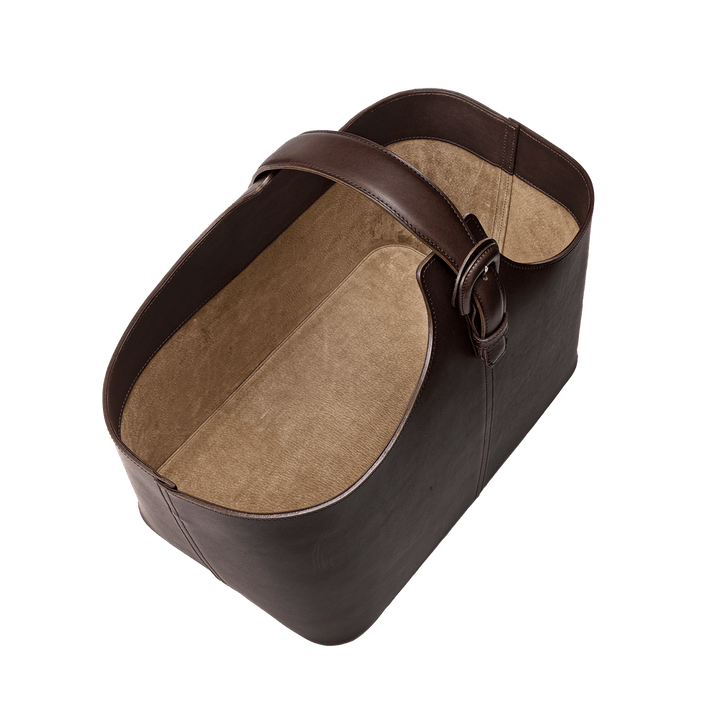 Home Collection Leather Basket (L) - Home Collection - –Timeless
