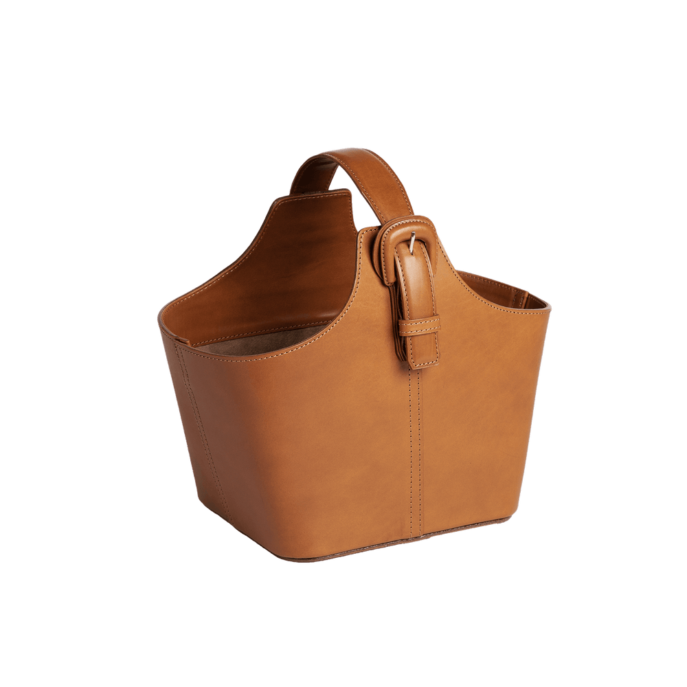 Home Collection Leather Basket (S)