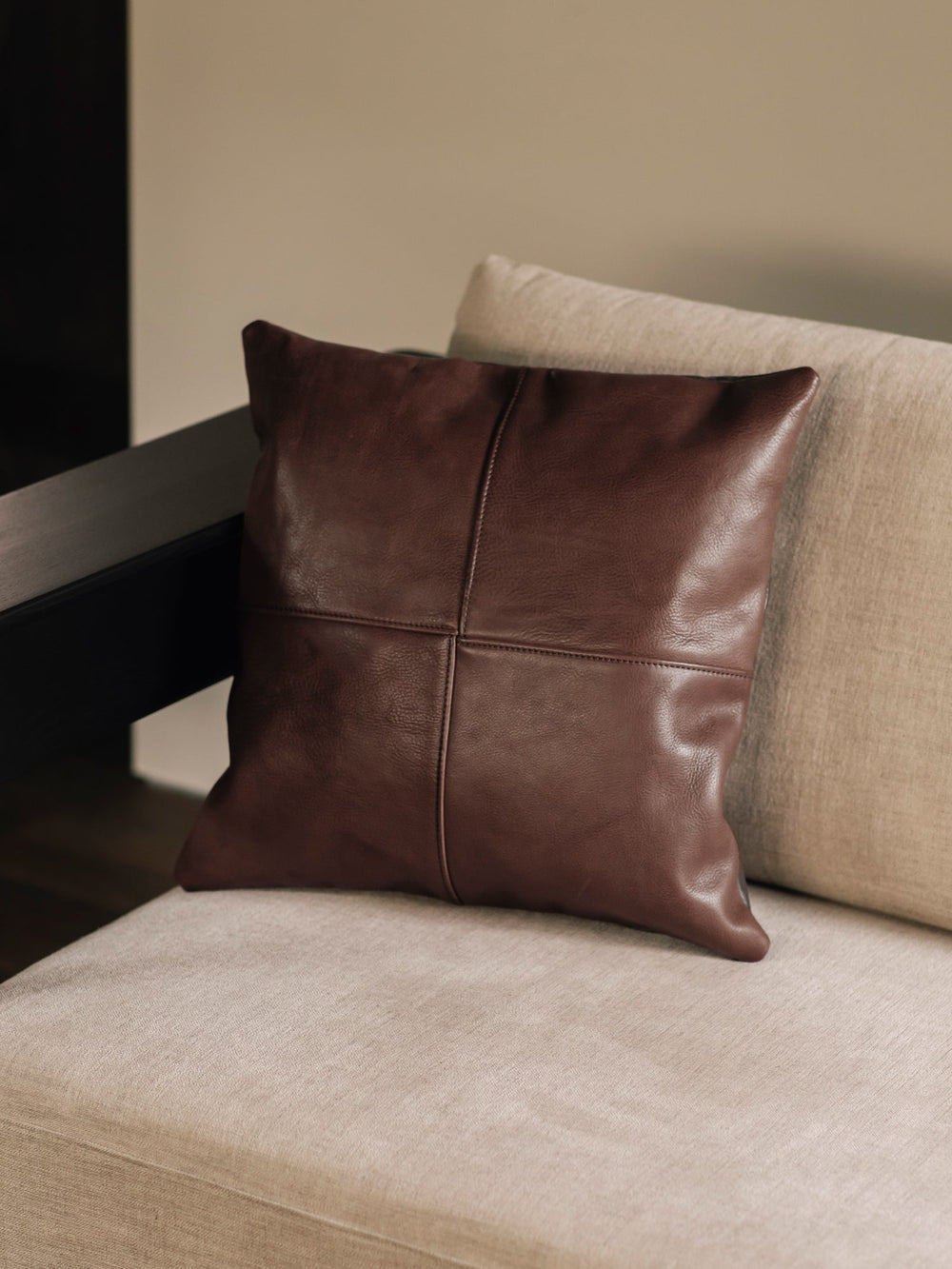 Home Collection Leather Cushion Cover