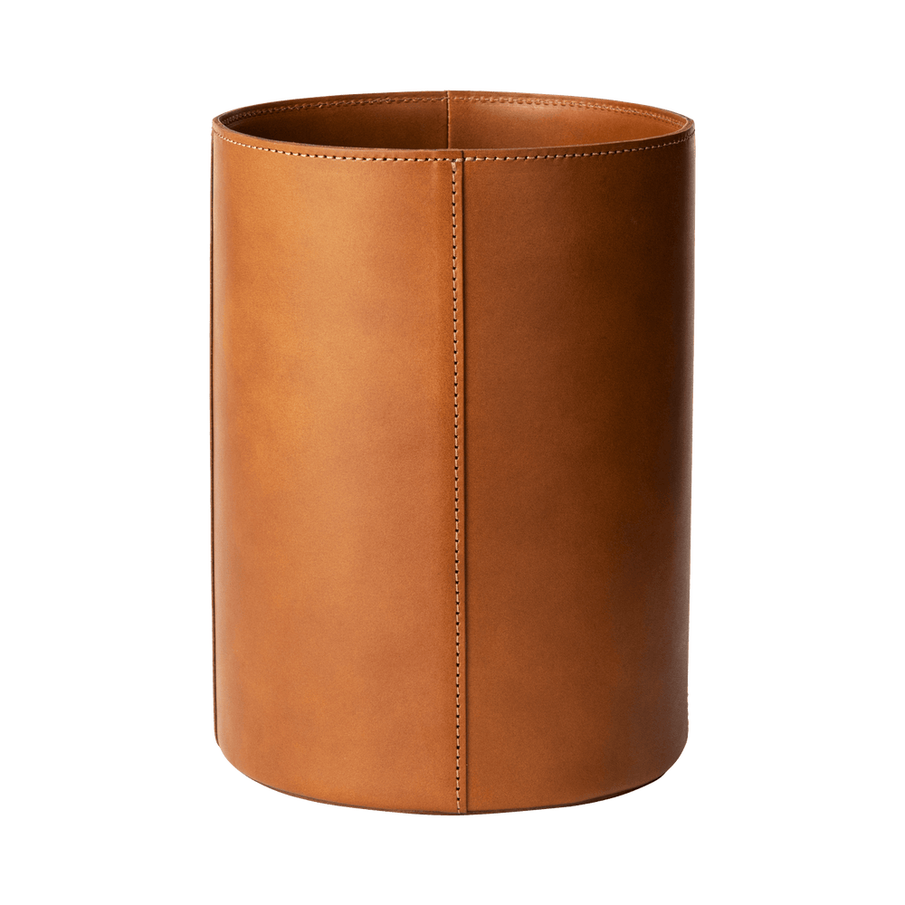 Home Collection Leather Waste Basket