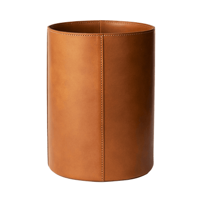 Home Collection Leather Waste Basket