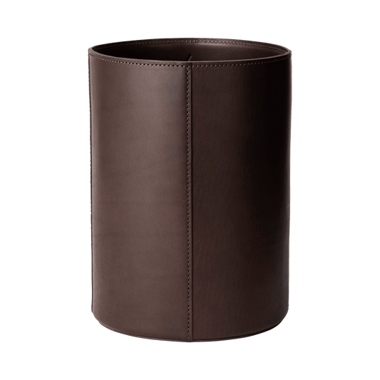 Steerhide  Home Collection Leather Waste Basket in Choco Made in Japan