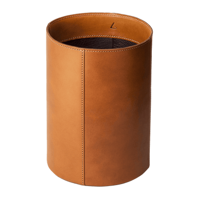 Home Collection Leather Waste Basket