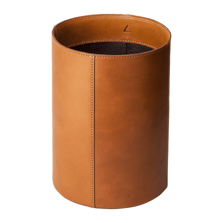 Home Collection Leather Waste Basket | Leather Waste Basket