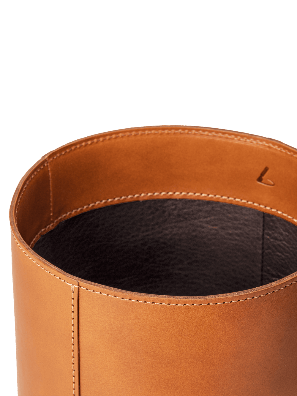 Home Collection Leather Waste Basket