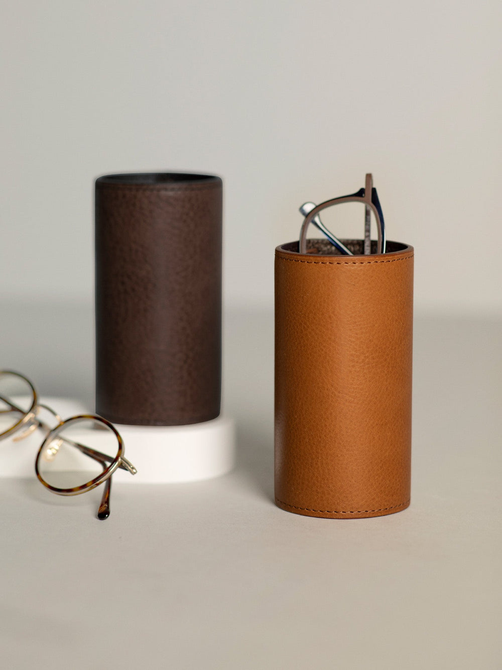 Home Collection Leather Eyeglasses Stand