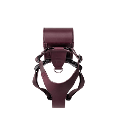 Steerhide  Pet Randoseru with Harness in Burgundy Made in Japan