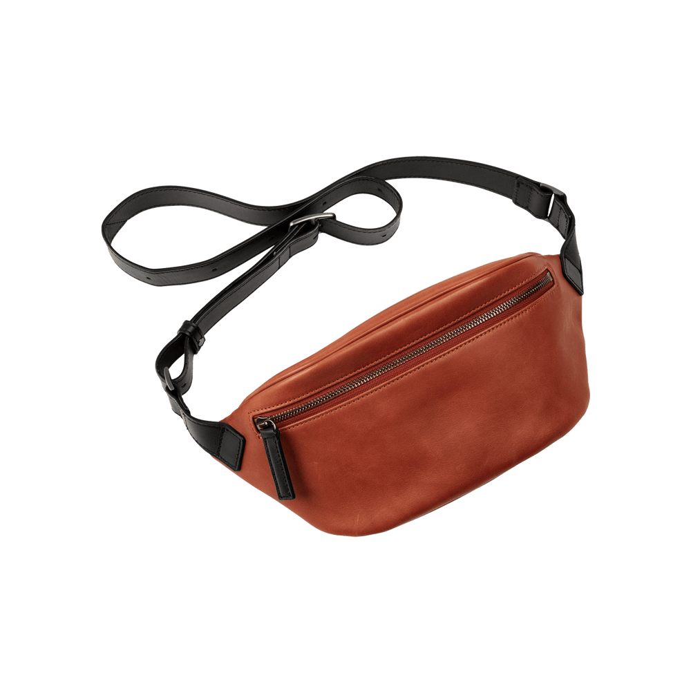 Steerhide  Bengara Heritage Crossbody Bag in Bengara Red Made in Japan