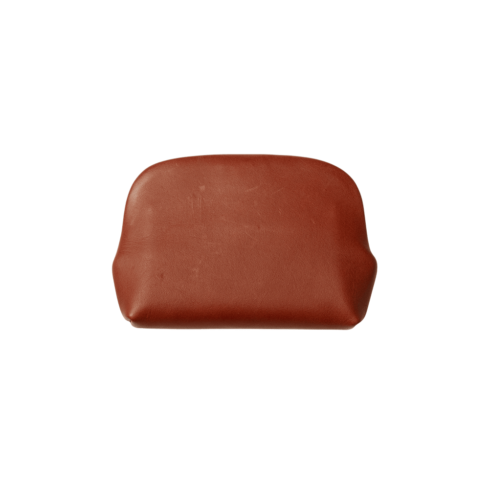 Steerhide  Bengara Heritage Gamaguchi Coin Case in Bengara Red Made in Japan