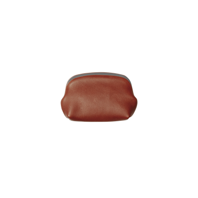 Steerhide  Bengara Heritage Mini Gamaguchi Coin Case in Bengara Red Made in Japan