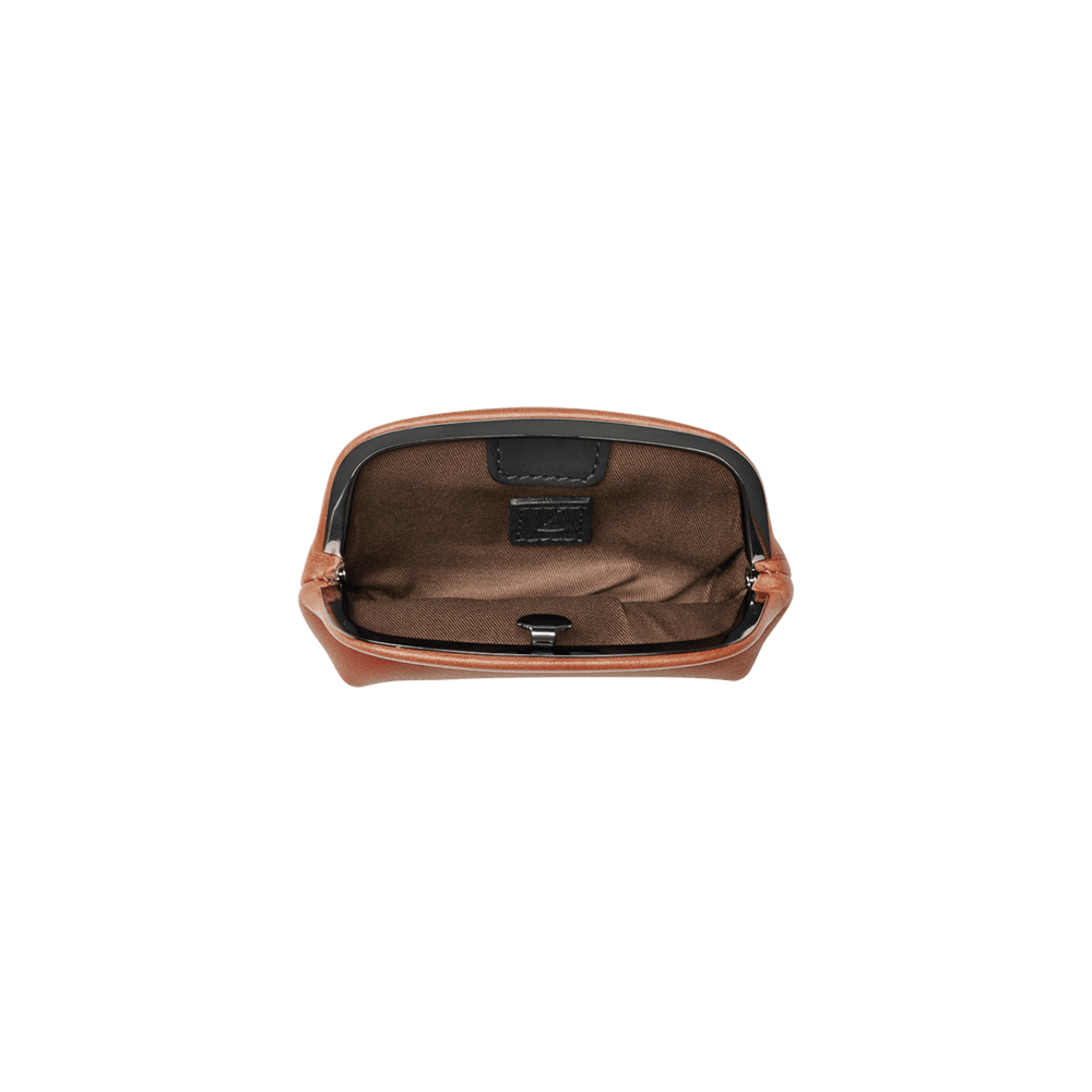 Steerhide  Bengara Heritage Mini Gamaguchi Coin Case in Bengara Red Made in Japan