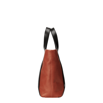 Steerhide  Bengara Heritage Small Tote in Bengara Red Made in Japan