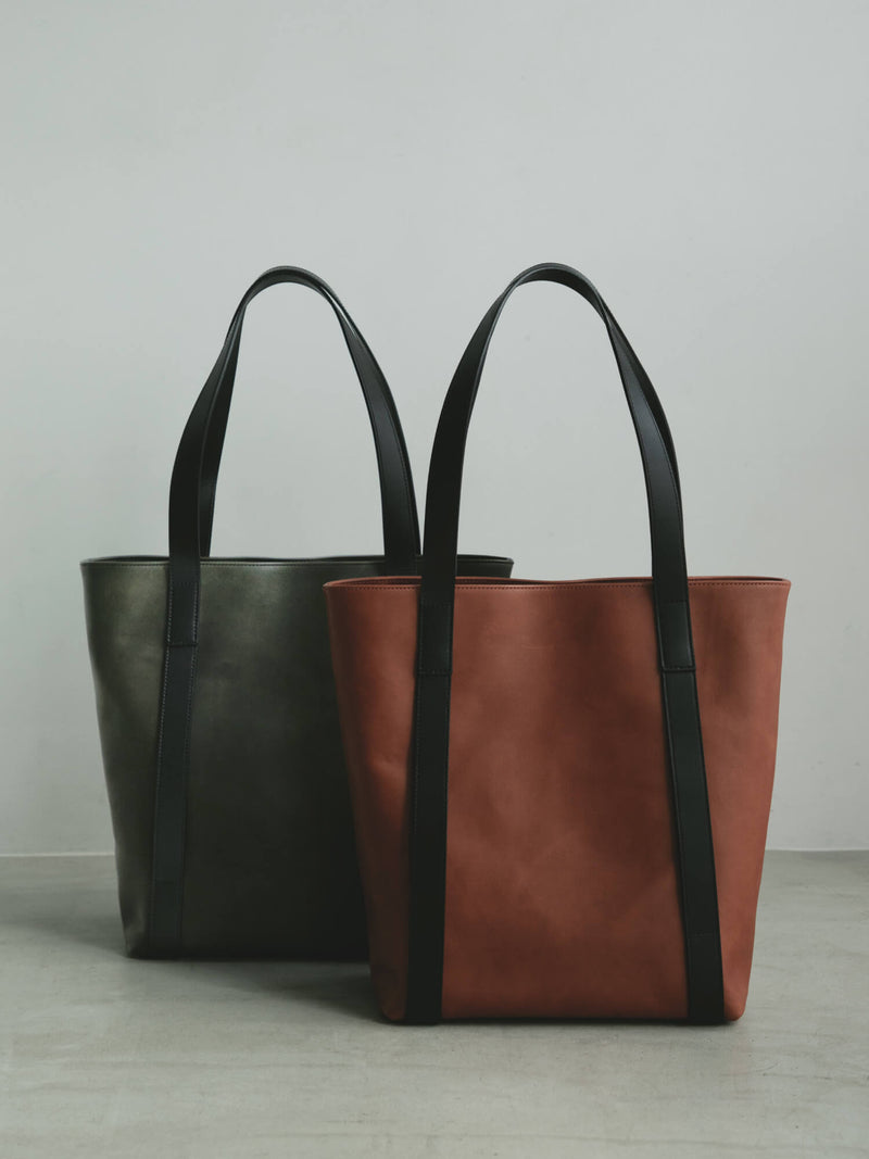 Steerhide  Bengara Heritage Tote in Bengara Red Made in Japan