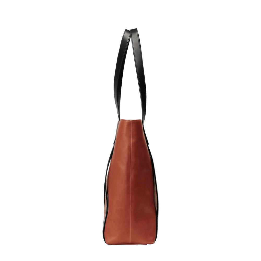 Steerhide  Bengara Heritage Tote in Bengara Red Made in Japan