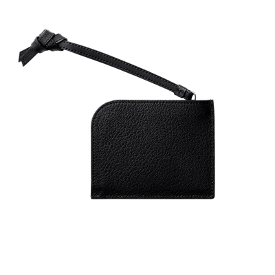 Goatskin  Chari-Happo L-Zip Wallet in Black Made in Japan