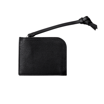 Goatskin  Chari-Happo L-Zip Wallet in Black Made in Japan