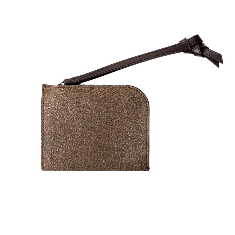 Goatskin  Chari-Happo L-Zip Wallet in Truffle Made in Japan